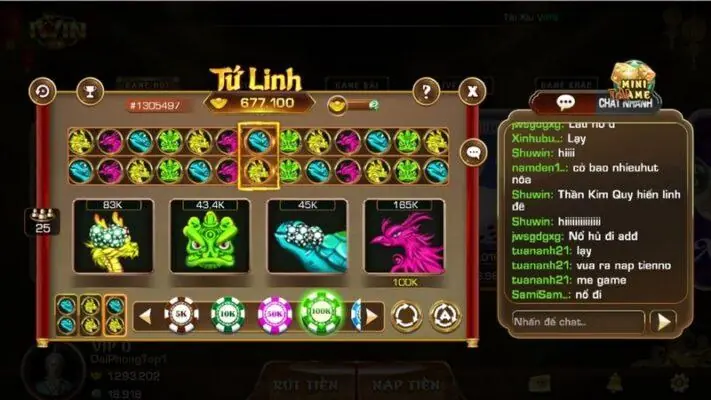 Tứ Linh IWIN là gì? Bí ẩn Long, Lân, Quy, Phụng